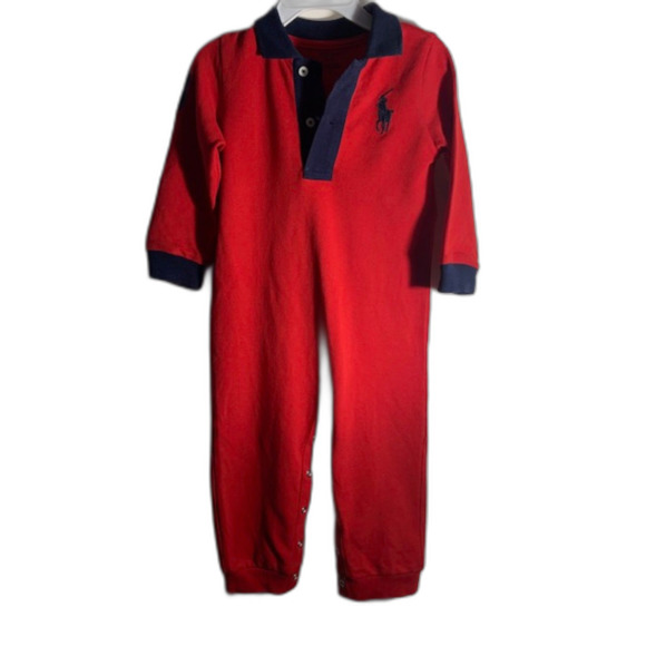 Ralph Lauren Big Pony Cotton Mesh Polo Coverall - Picture 1 of 2
